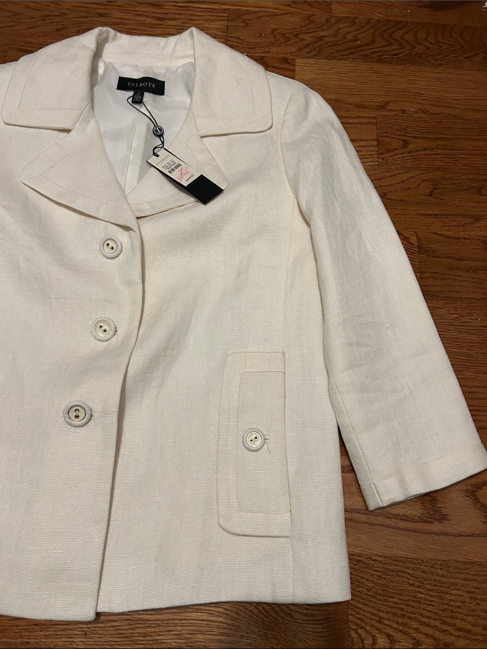 Talbots Button-Front Blazer Jacket - Picture 3 of 10